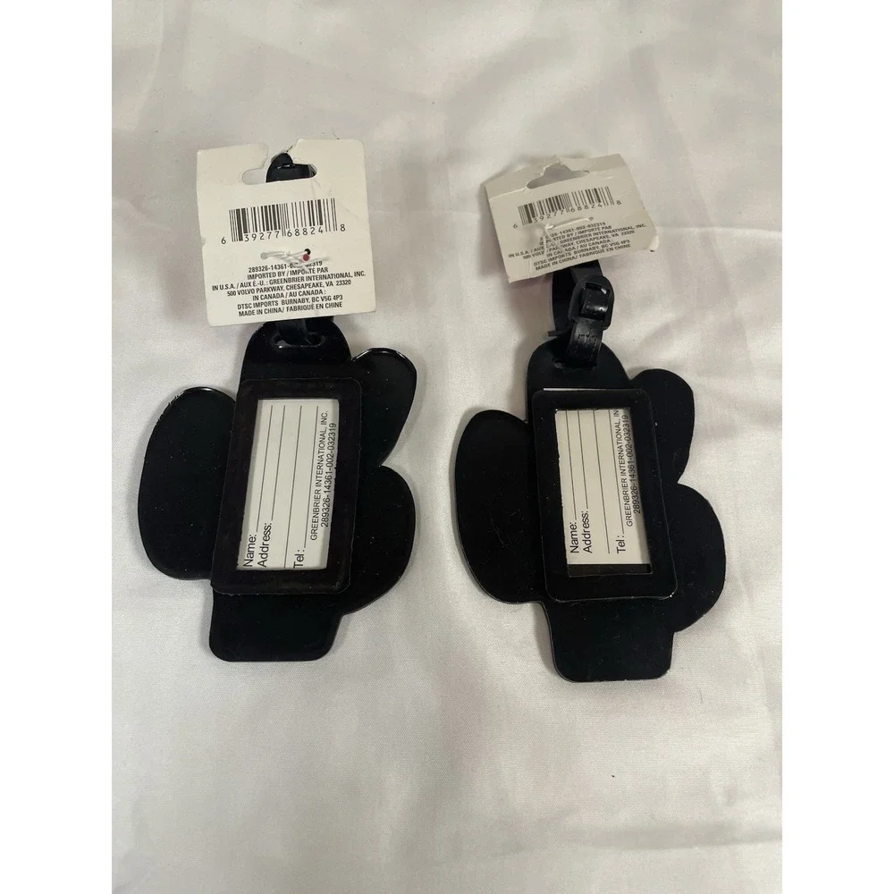 Set of 2 Green Cactus Luggage Tags Silicone Saguaro Travel Bag ID Tags New‎